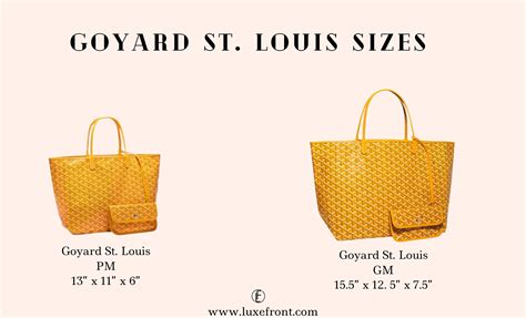 goyard saint louis pm tote|goyard size pm or gm.